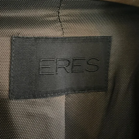 Eres Cashmere Coat Minimalist Luxury Overcoat Black Sz 64 - Picture 3 of 14